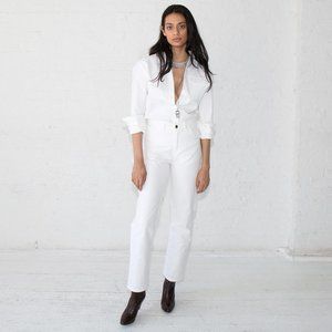 Roberta white polina carpenter cotton pant